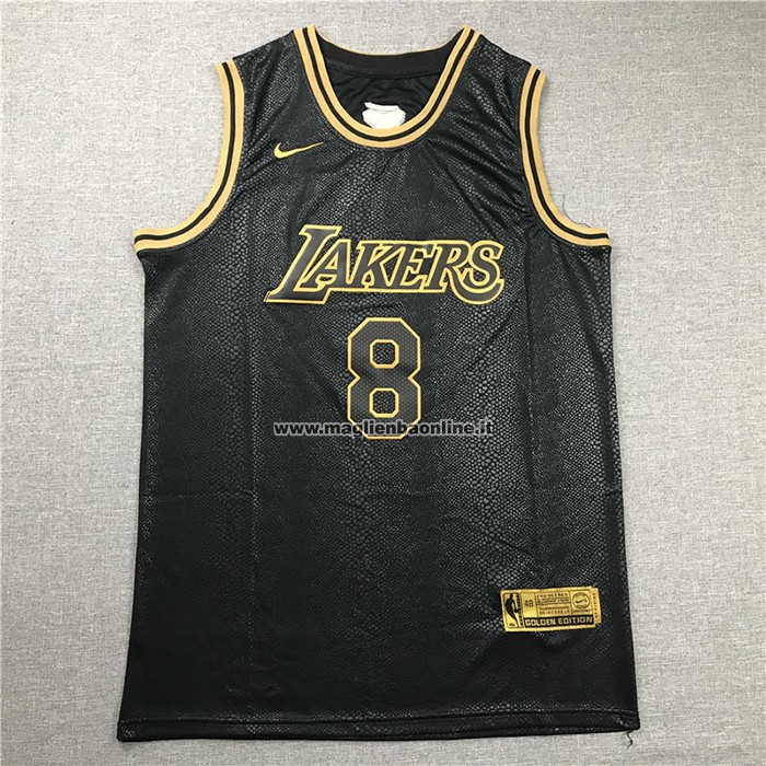 Maglia Los Angeles Lakers Kobe Bryant NO 8 Citta 2017-18 Nero